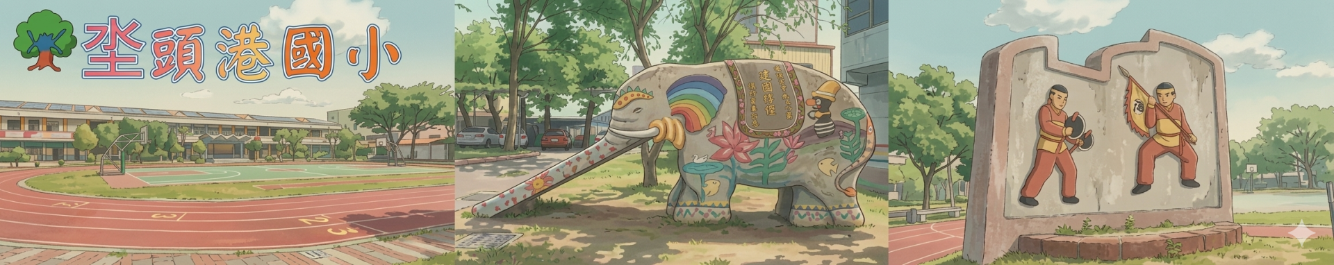 坔頭港國小網站橫幅
