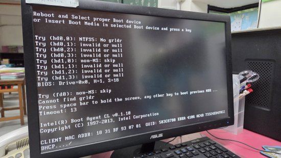 教師用電腦無法正常開機
