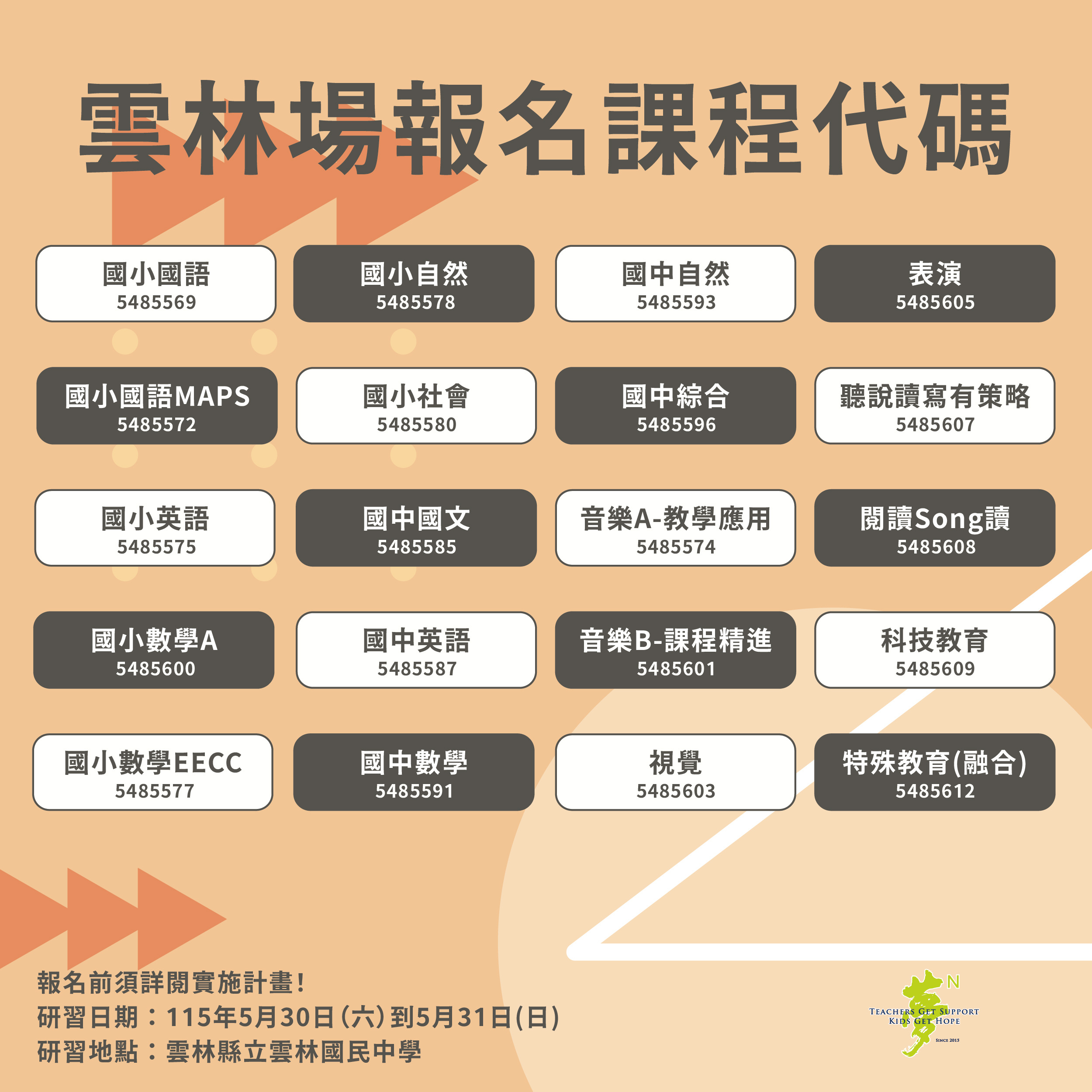 「115年度教師專業成長研習實施計畫-夢的N次方素養工作坊-中一區雲林場」課程報名代碼.jpg